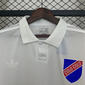 Camiseta Colo Colo Polo 25/26 100th Anniversary - Branco - vista trasera