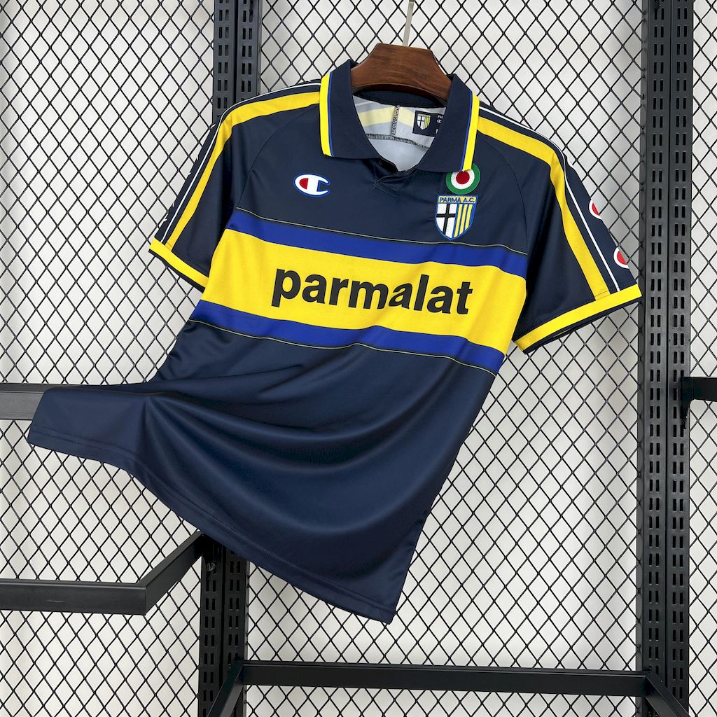 Camiseta Parma Retrô 1999/00 Away Azul e Amarela - foto principal