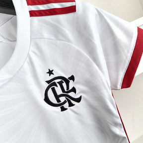 Camiseta Flamengo 24/25 Femenino - Branco - detalle de la manga