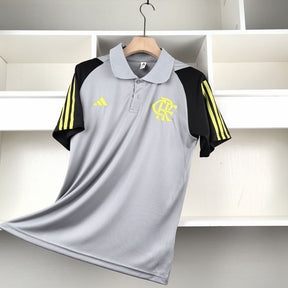 Camiseta 24∕25 Flamengo Treino Polo - Cinza - vista trasera