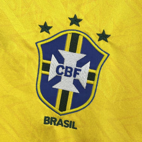 Camiseta Seleção Brasileira 1991/93 Home - detalle del cuello