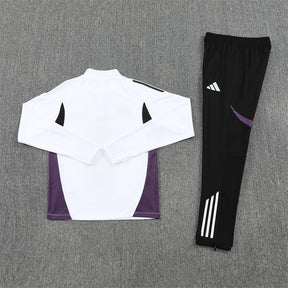 Training Suit Manchester United 25/26 White - Winter - detalle del cuello