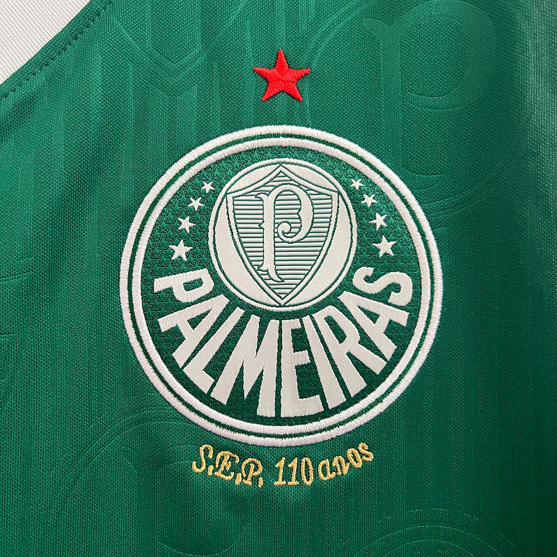 Camiseta 24∕25 Vest Palmeiras home - detalle del cuello