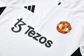 Training Suit Manchester United 25/26 White - Winter - tejido y acabado