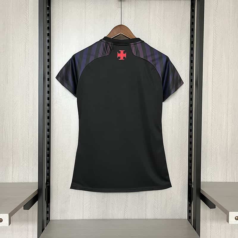 24∕25 Women Vasco da Gama Black Camiseta S-XXL(E7E5) - vista frontal