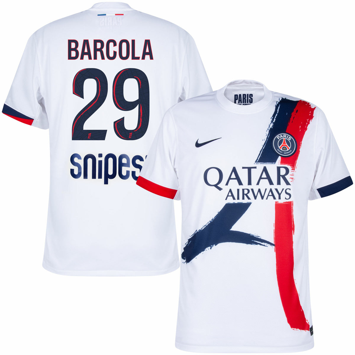 Camiseta Barcola PSG 24/25 Away - Champions League - foto principal