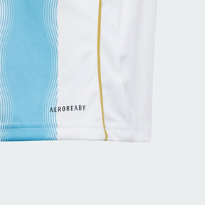 Camiseta Adidas X Messi  “Spark Gen10s” 2024/25 Torcedor Masculino - Branco/Azul Celeste - tejido y acabado