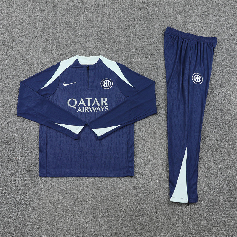 Training Suit Inter de Milão 25/26 Blue - Winter - detalle del cuello