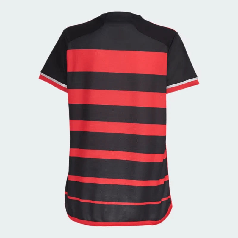 Camiseta Feminina Flamengo I 24/25 Adidas - Rubro Negro - vista frontal