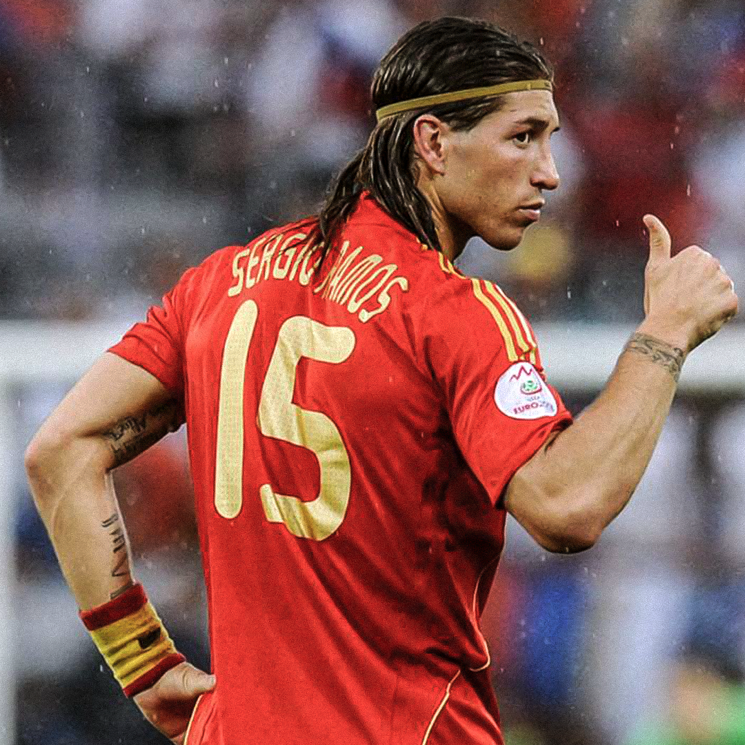 Camiseta Sérgio Ramos Espanha 2010 Legend - detalle de la manga