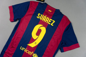 Camiseta Suarez Barcelona 14-15 Legend - detalle del cuello