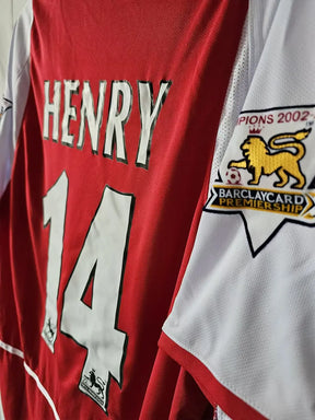 Camiseta Henry Arsenal 02-03 Legend - detalle del cuello