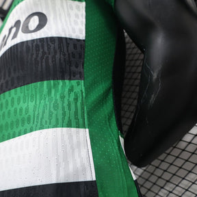 Camiseta Feminina Sporting 24/25 Home - detalle de la manga