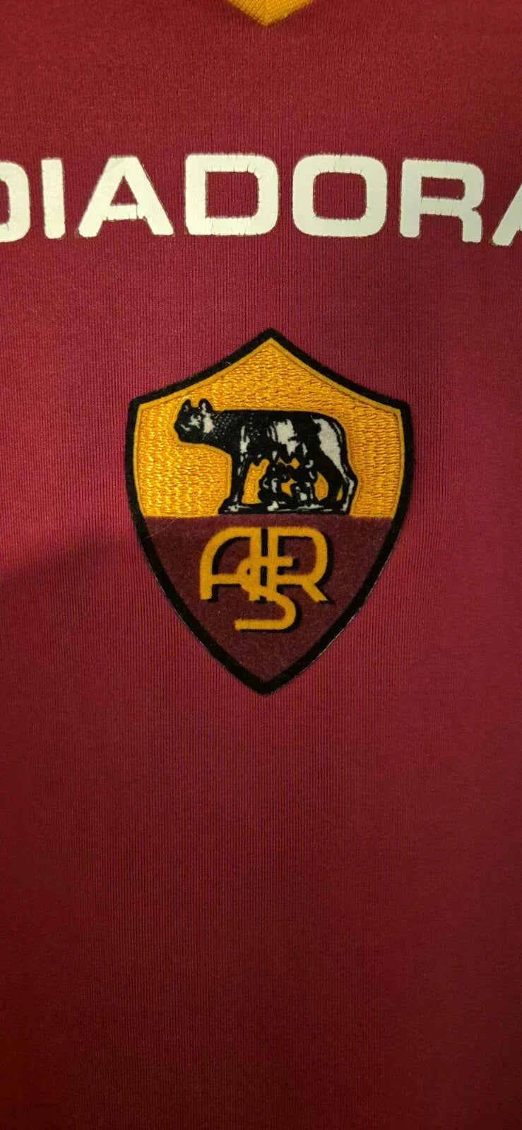 Camiseta Totti Roma 06-07 Legend - detalle del cuello