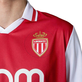 Camiseta Feminina Monaco 24/25 Home - detalle del cuello