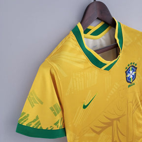 Camiseta Feminina Seleção Brasil Nike - Amarela - Conceito Amarela Rio - vista trasera