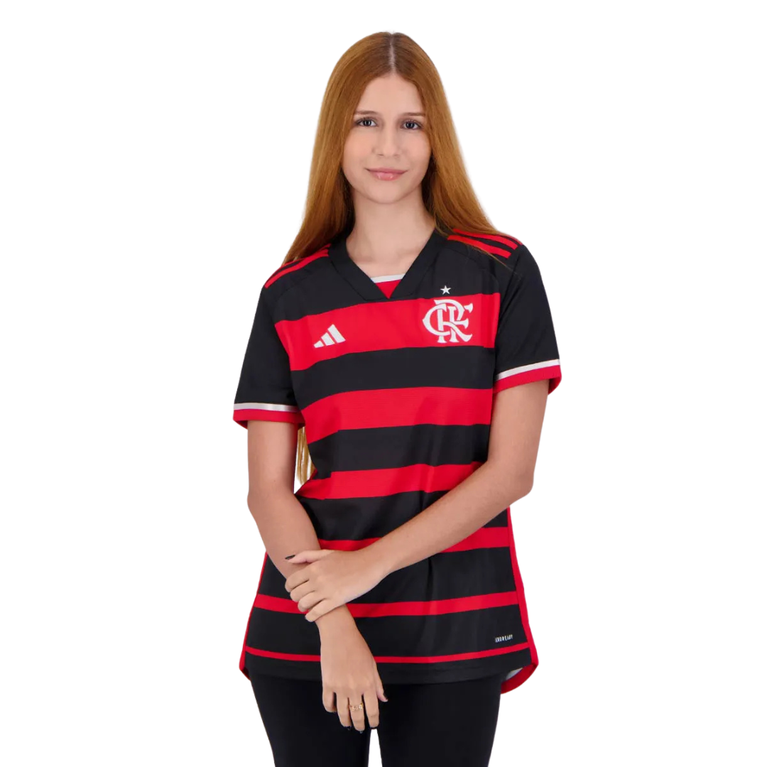 Camiseta Flamengo Feminina Adidas 2024/25 Home - foto principal