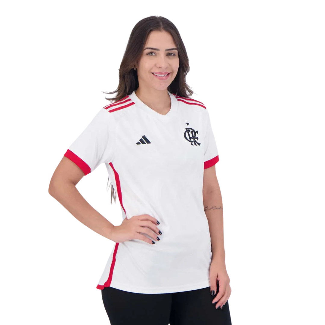 Camiseta Flamengo Feminina Adidas 2024/25 Away - vista trasera