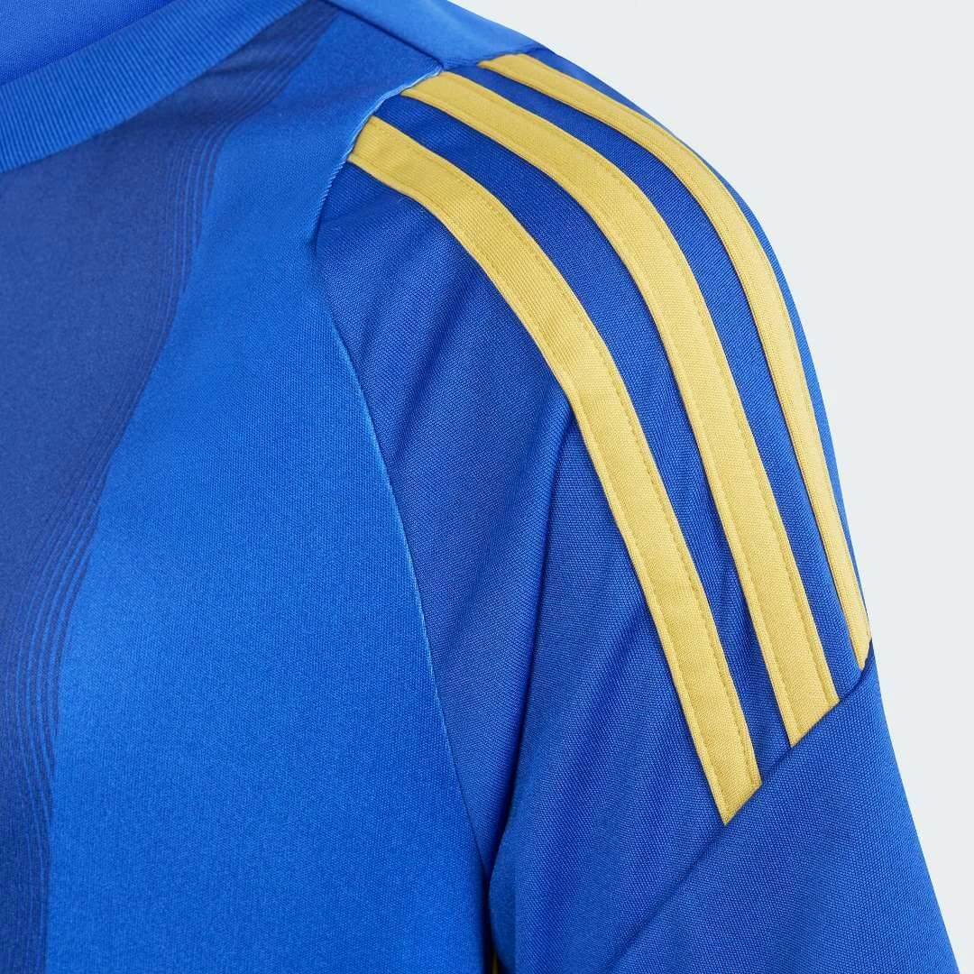 Camiseta Adidas X Messi  “Spark Gen10s” 2024/25 Torcedor Masculino - Azul Royal - detalle del cuello