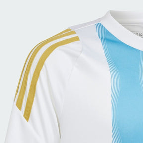 Camiseta Adidas X Messi  “Spark Gen10s” 2024/25 Torcedor Masculino - Branco/Azul Celeste - detalle de la manga