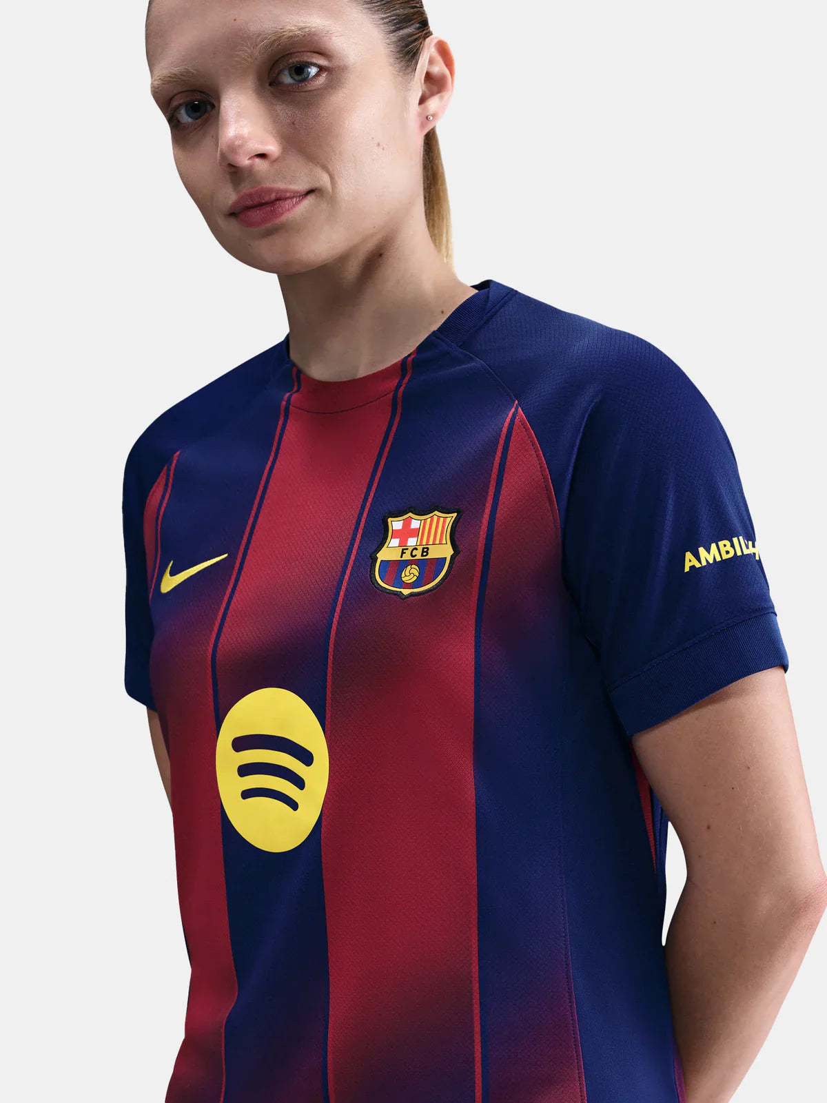 Camiseta Barcelona Femenina  25∕26 Home - detalle del cuello