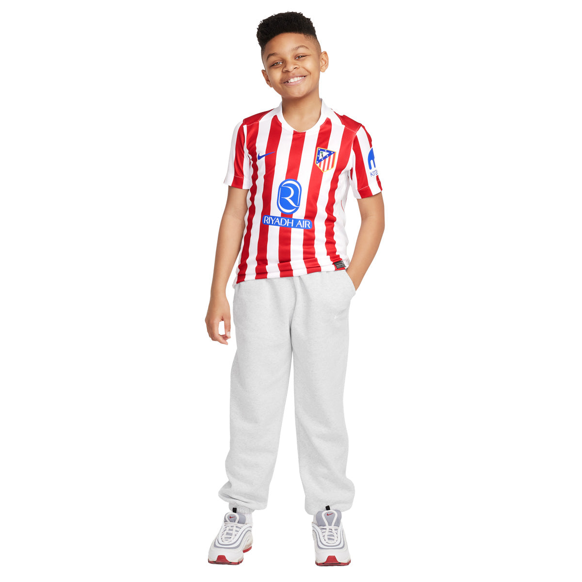 Kids Atlético de Madrid 25/26 Home - detalle del cuello