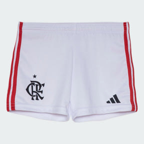 Conjunto Infantil Flamengo Home 24/25 - Preto e Vermelho - detalle del cuello