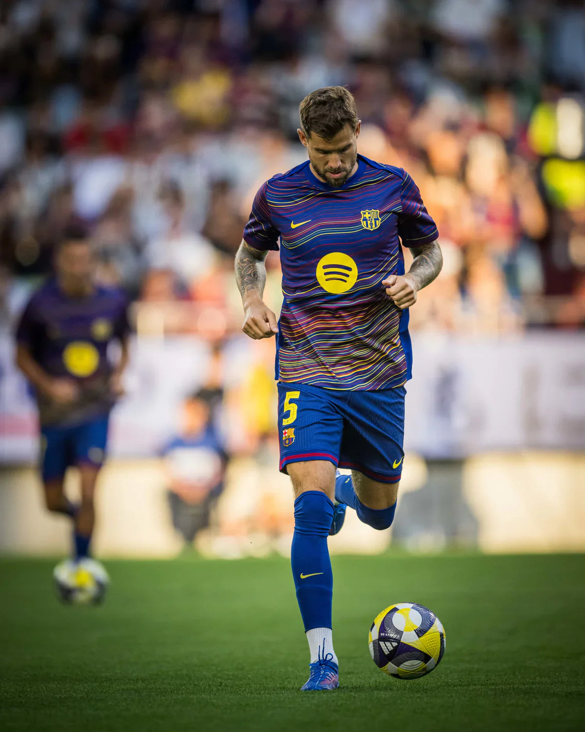 Camiseta Barcelona 25/26 Pre Match - tejido y acabado