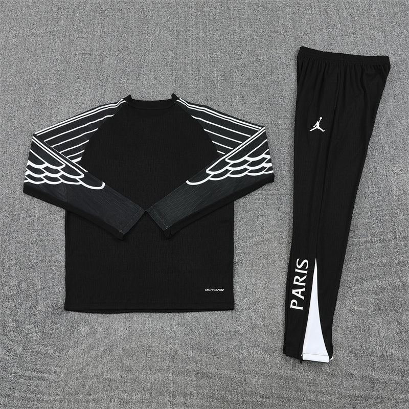 Training Suit PSG 25/26 Black - Winter - detalle del cuello