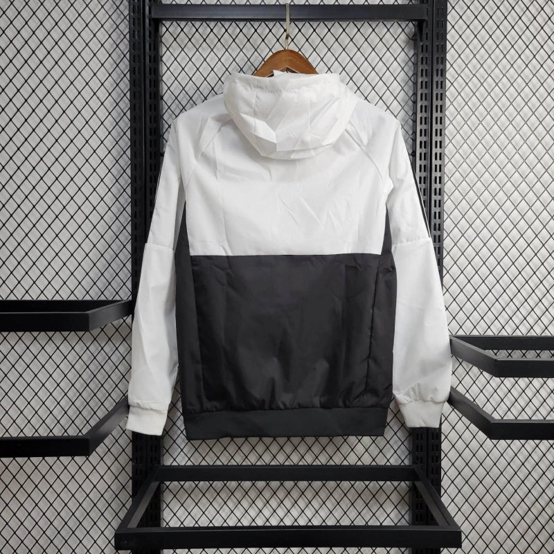Windbreaker Real Madrid 24/25 - Branco e Preto - vista frontal