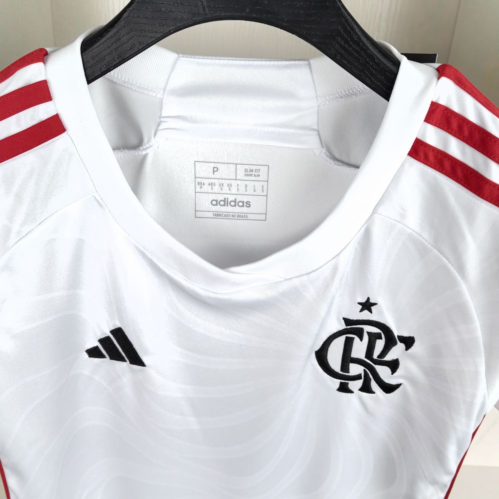 Camiseta Flamengo 24/25 Femenino - Branco - tejido y acabado