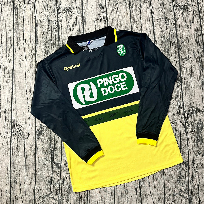 Camiseta Sporting 99/00  Long Sleeve - Away Retro - vista frontal