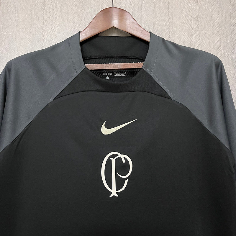 Camiseta 24∕25 Corinthians Preto - vista frontal