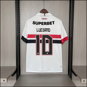 Camiseta 24∕25 São Paulo l Branco all sponsors - vista frontal