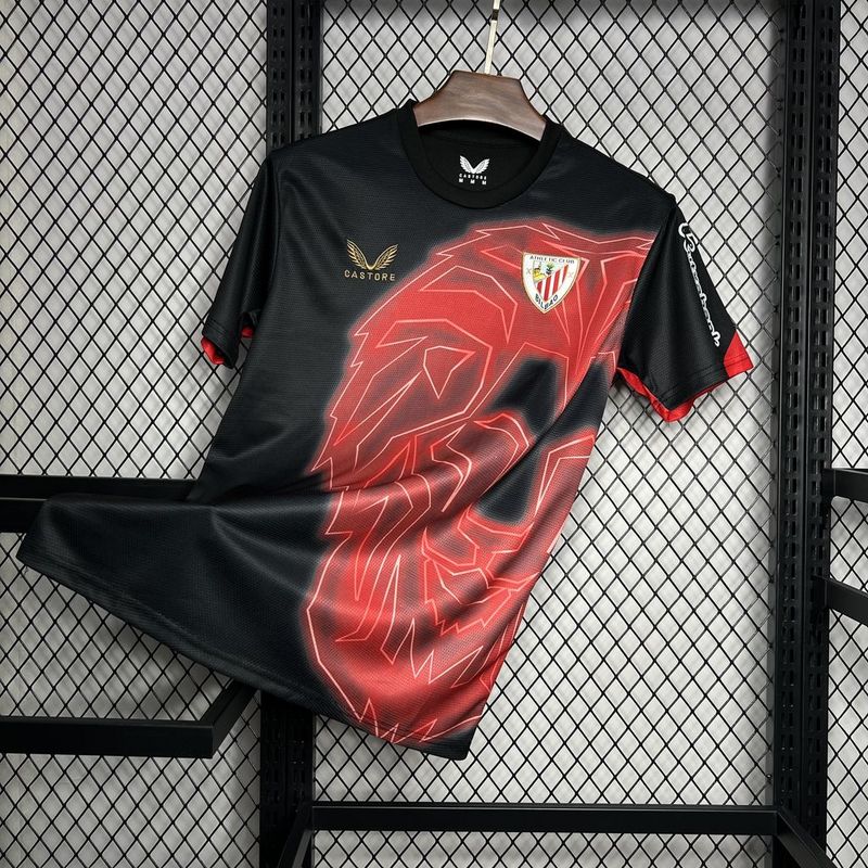 Camiseta Athletic Bilbao 24/25 - Preto e Vermelho - foto principal