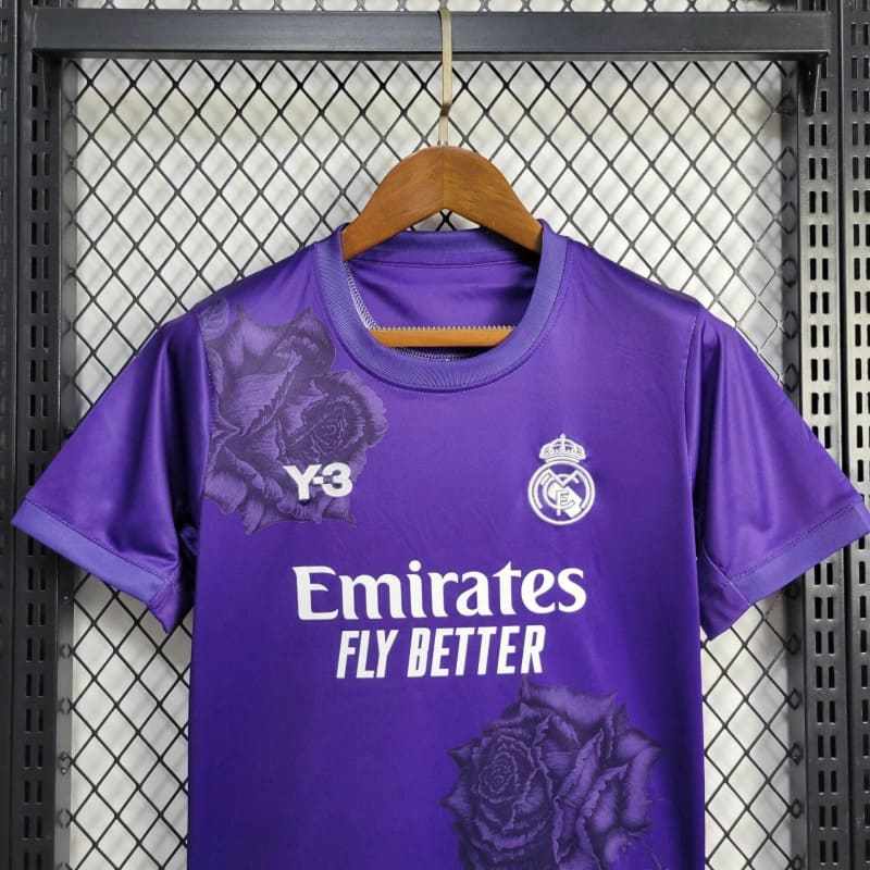 Kids Real Madrid 2024∕25- Roxo - detalle del cuello