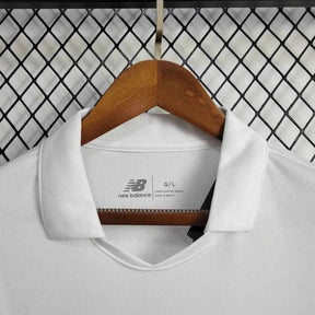 Camiseta 24∕25 Manga longa São Paulo Branco - detalle del cuello