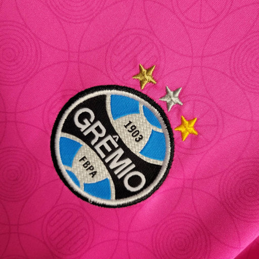 Camiseta 23∕24 Gremio - Femenino - Rosa - detalle del cuello