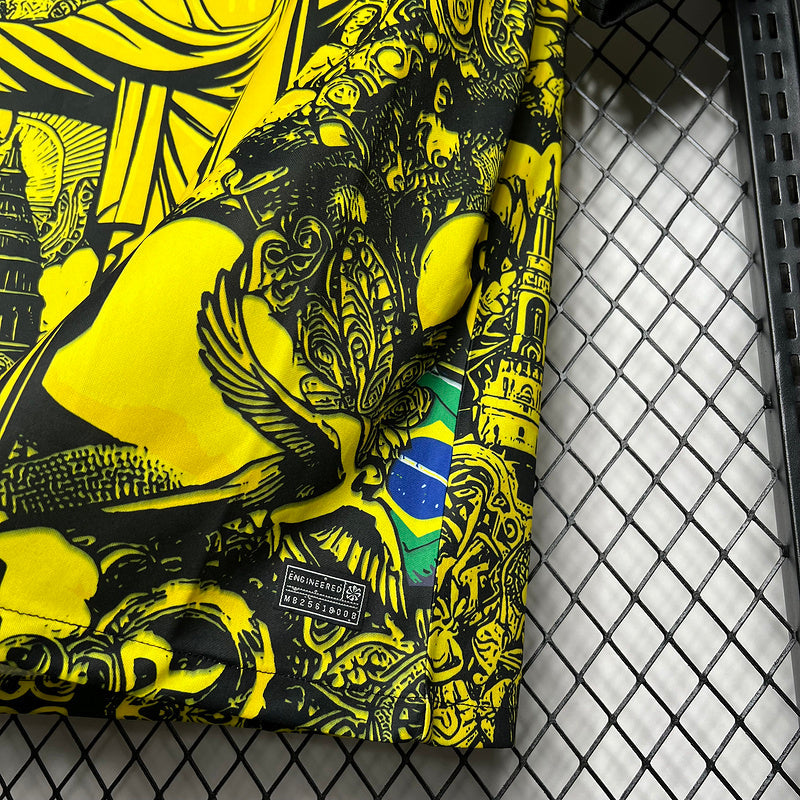 Camiseta 24∕25 Seleção Brasil Edição Especial Amarelo - vista frontal