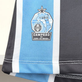 Camiseta Gremio Titular Feminina 24/25 - Preto e Azul - detalle del cuello