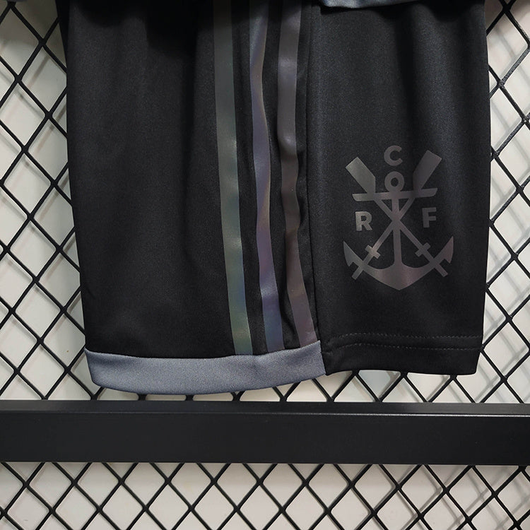 Kids Flamengo ll 2023∕24 Preto - detalle del cuello