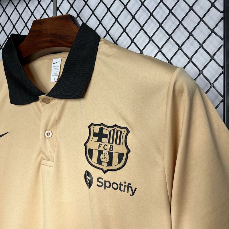 Camiseta Barcelona Polo 24/25 - Bege - vista frontal
