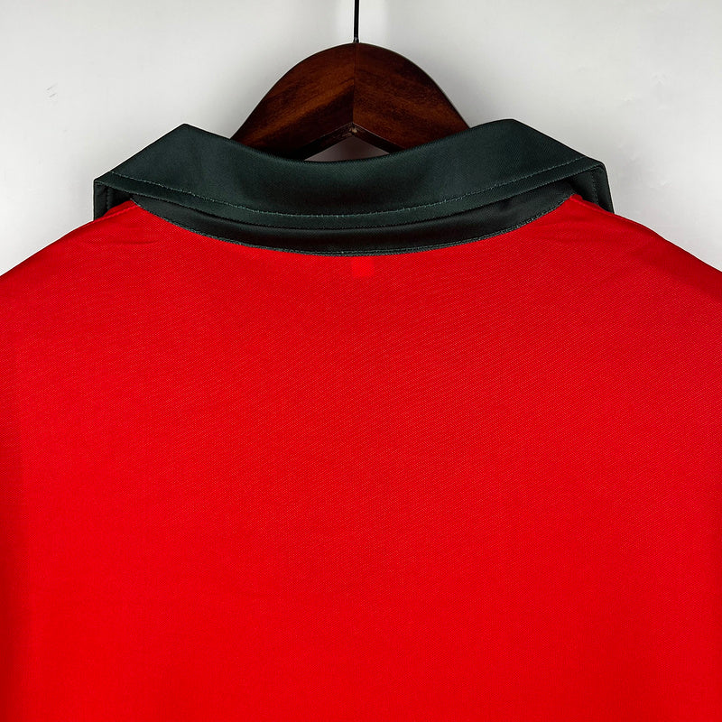 Camiseta Portugal Retrô 1972 Vermelho - vista frontal