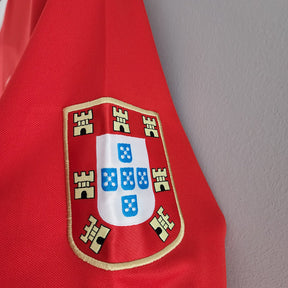 Camiseta Retro Benfica 73/74 - Vermelho - detalle del cuello