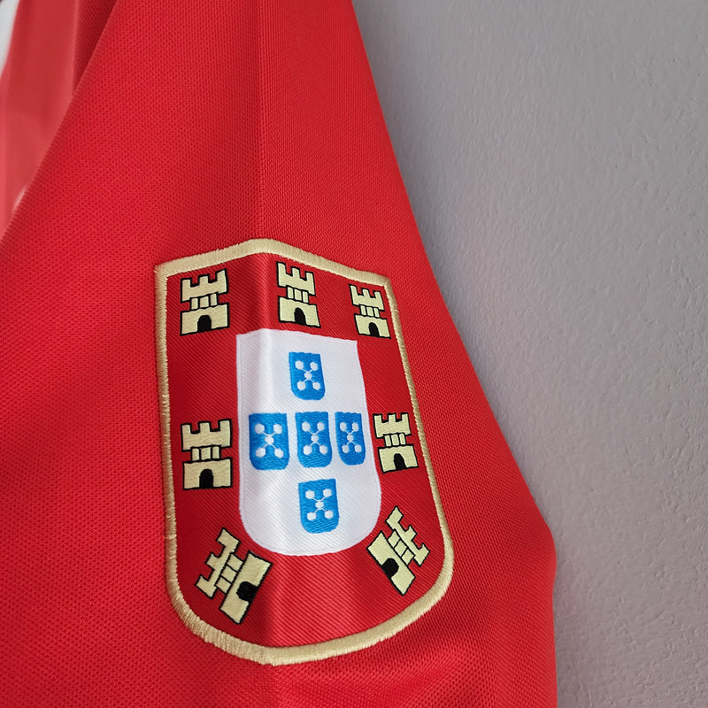 Camiseta Retro Benfica 73/74 - Vermelho - detalle del cuello