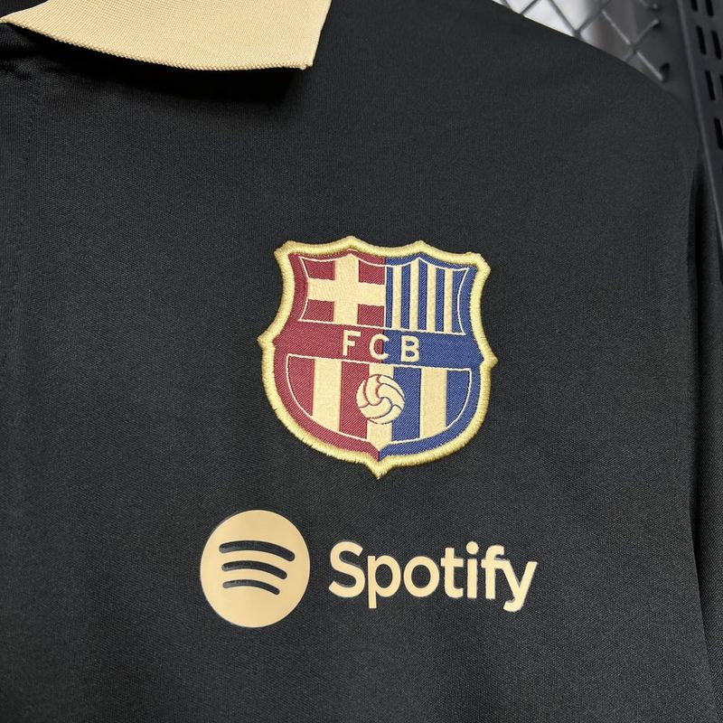 Camiseta Barcelona Polo 24/25 - Preto - vista frontal