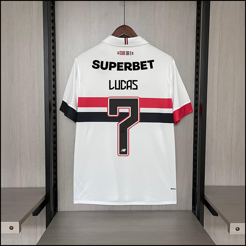 Camiseta 24∕25 São Paulo l Branco all sponsors - vista trasera