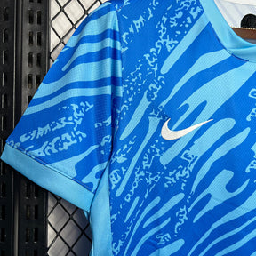 Camiseta 24/25 Corinthians Goleiro - Azul - detalle del cuello