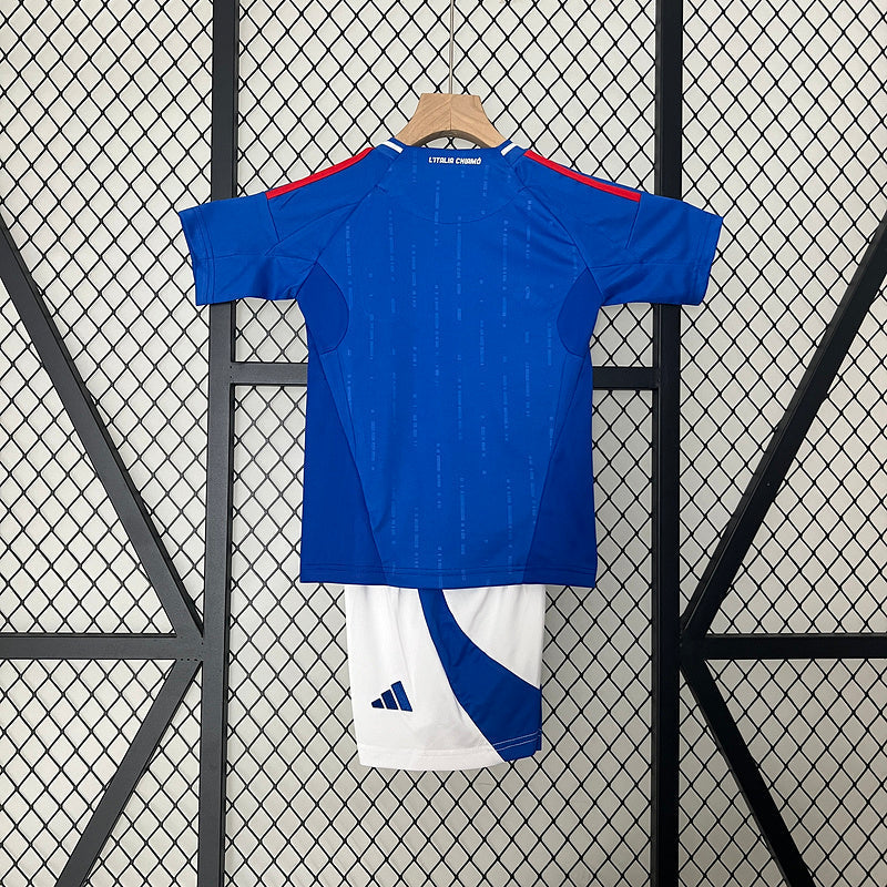 Kids Italia 24/25 Adidas - Azul - tejido y acabado