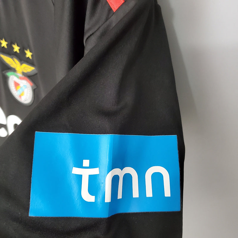 Camiseta Retro Benfica 09/10 - Preto - detalle del cuello